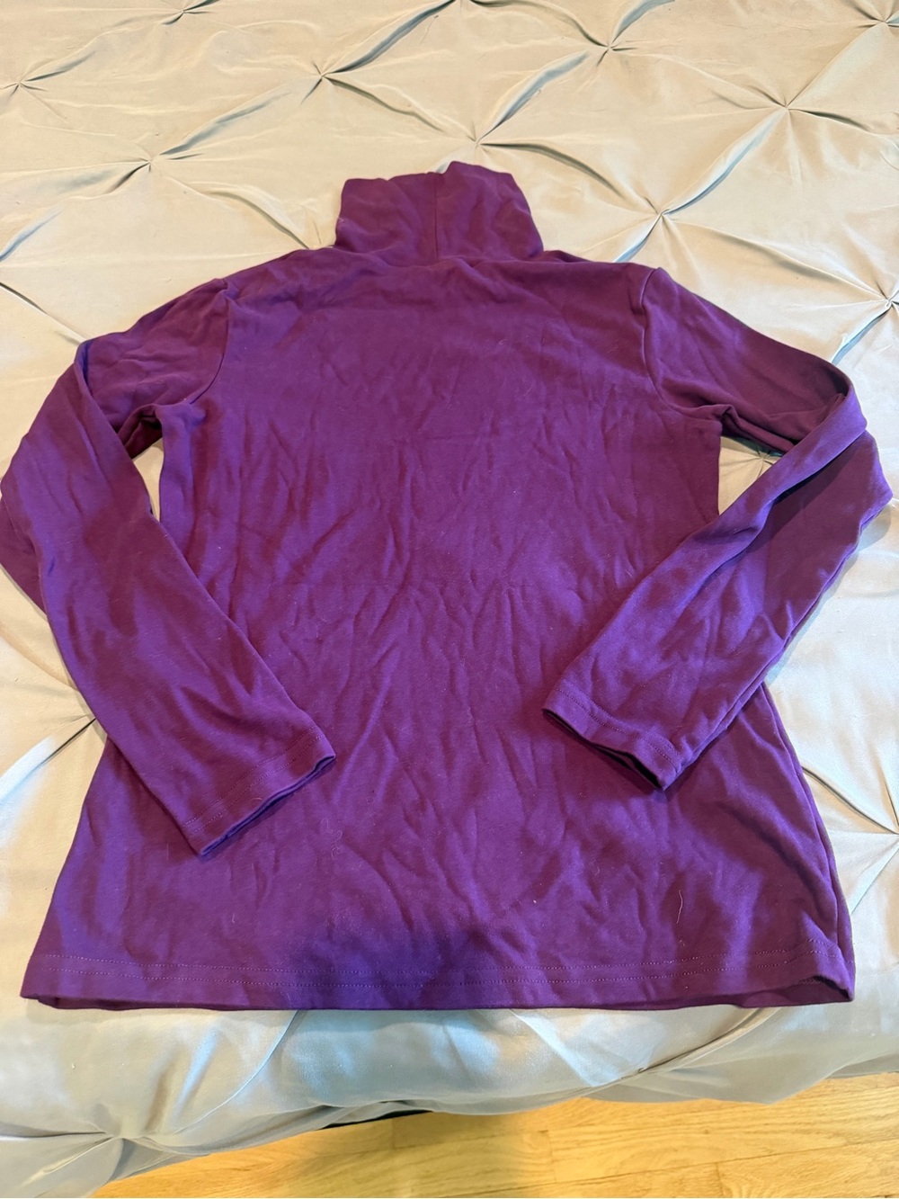 Purple Turtleneck Long Sleeve Top